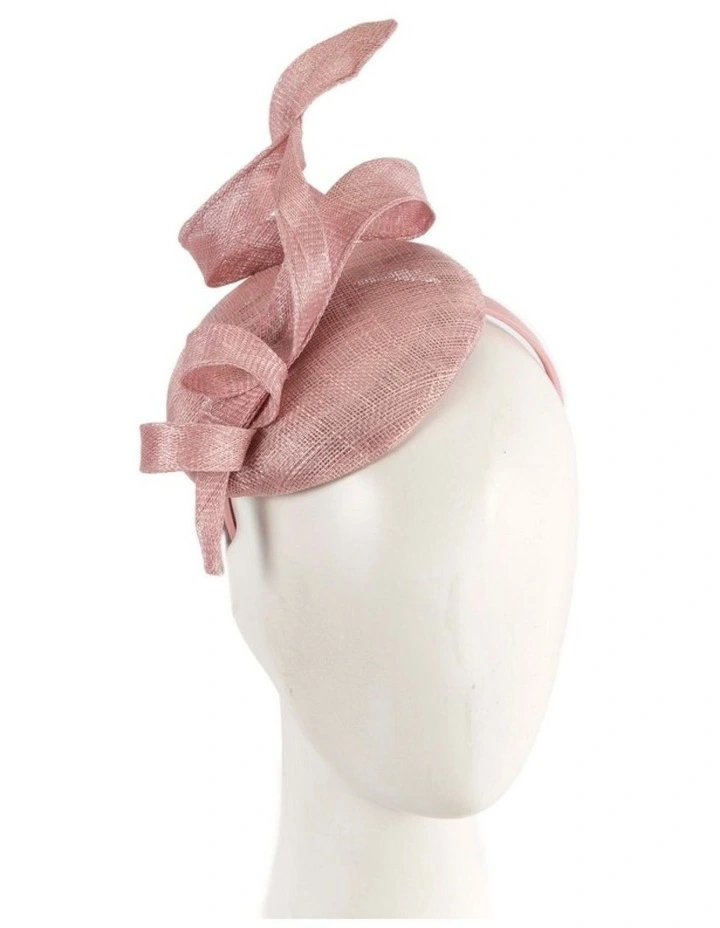 Max Alexander sculptured dusty pink sinamay fascinator MA916DP image 2