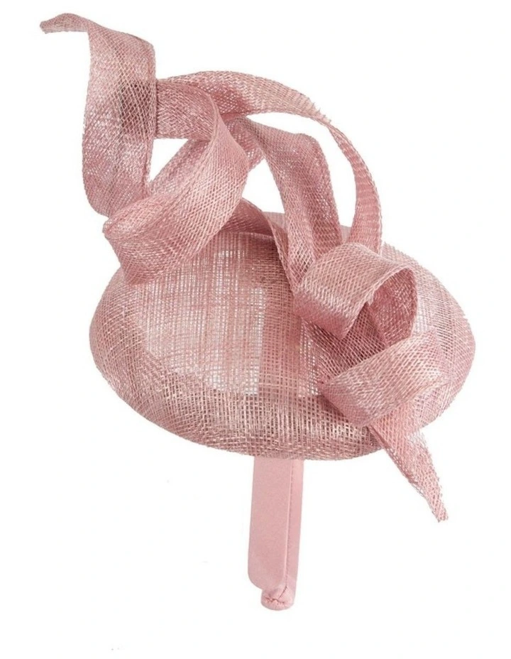 Max Alexander sculptured dusty pink sinamay fascinator MA916DP image 4