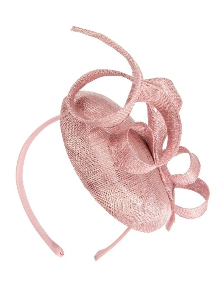 Max Alexander sculptured dusty pink sinamay fascinator MA916DP image 6