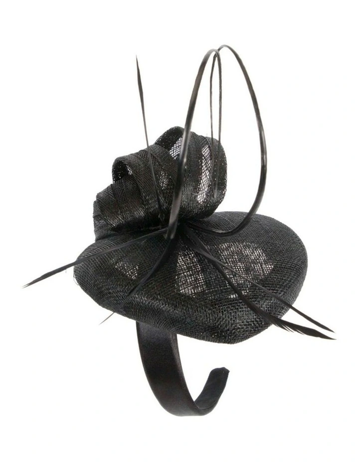 Max Alexander MA936B Black Sinamay Pillbox Fascinator image 3