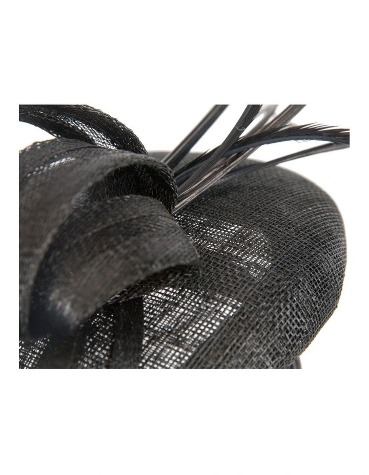 Max Alexander MA936B Black Sinamay Pillbox Fascinator image 5