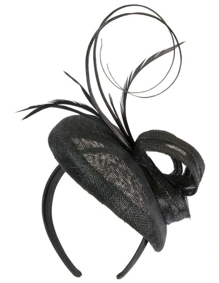 Max Alexander MA936B Black Sinamay Pillbox Fascinator image 6