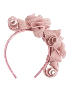 Max Alexander MA914DP dusty pink curly sinamay fascinator