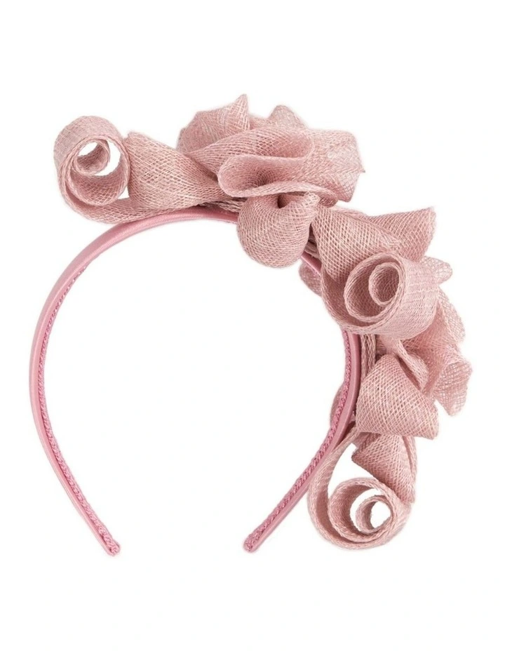 Max Alexander MA914DP dusty pink curly sinamay fascinator image 1