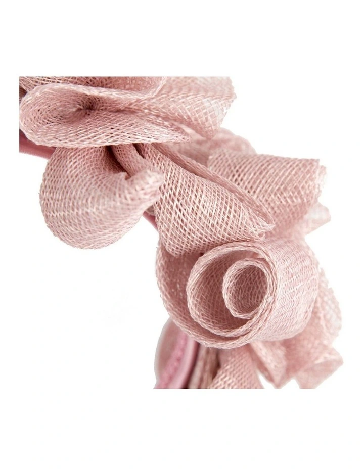 Max Alexander MA914DP dusty pink curly sinamay fascinator image 3
