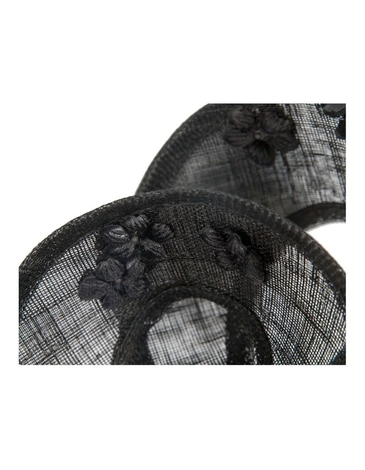 Max Alexander black sinamay fascinator MA964B image 3