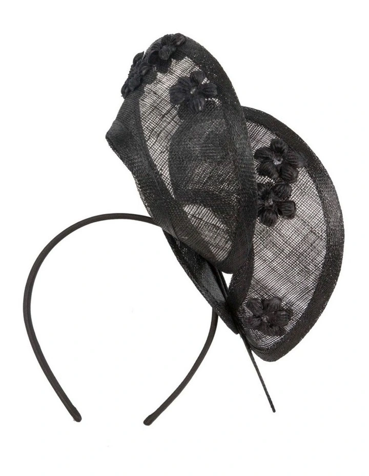 Max Alexander black sinamay fascinator MA964B image 4