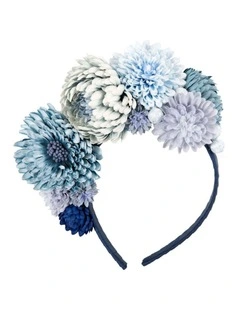 Max Alexander Multi-tone Blue Flower Fascinator Headband MA910BL