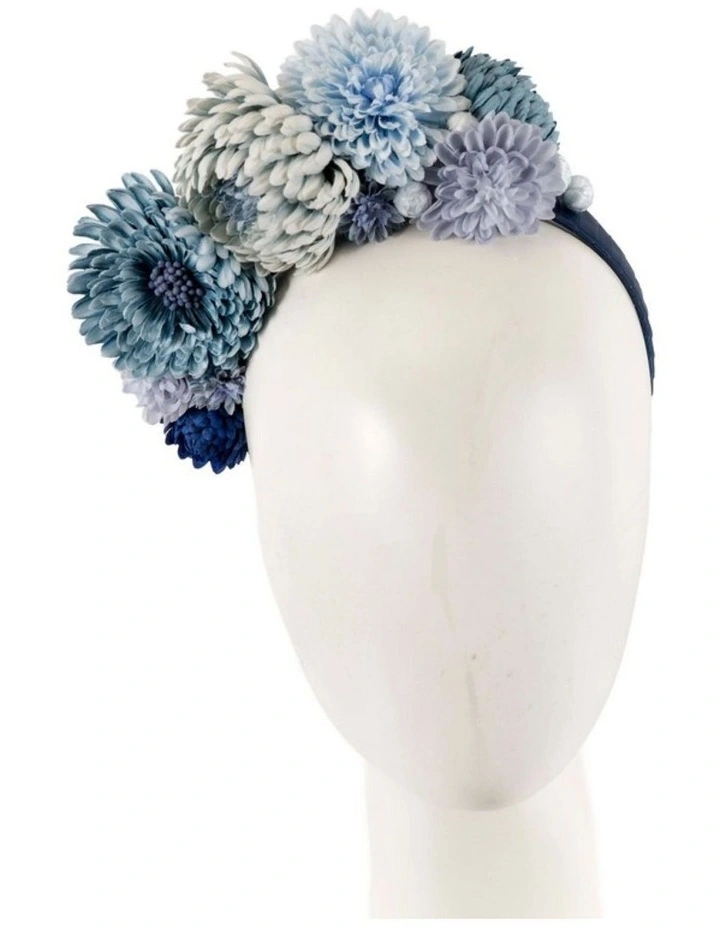 Max Alexander Multi-tone Blue Flower Fascinator Headband MA910BL image 2