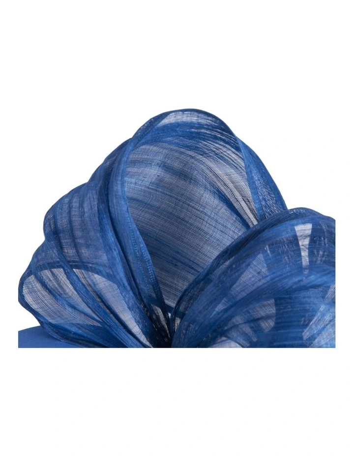 Fillies Collection Royal Blue Silk Abaca Fascinator with Sculptural Bow S347RB image 3