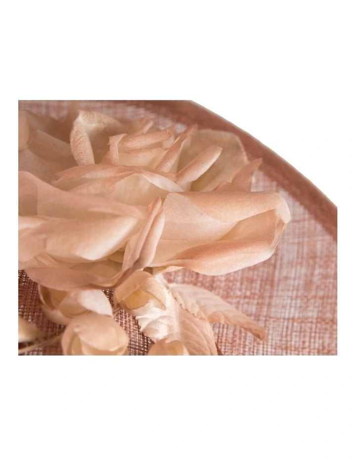Max Alexander large coffee sinamay fascinator hatinator with flowers MA959CF image 4