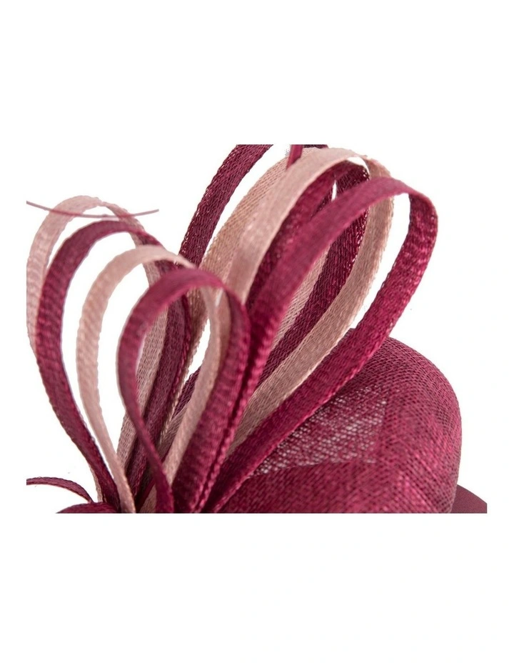 Max Alexander Wine & Pink Sinamay Pillbox Fascinator MA969WPI image 3