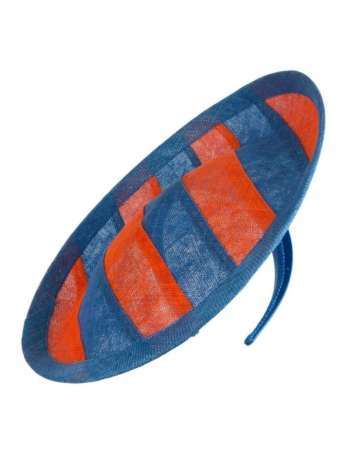 Max Alexander MA908BLOR navy and orange sinamay racing fascinator image 1