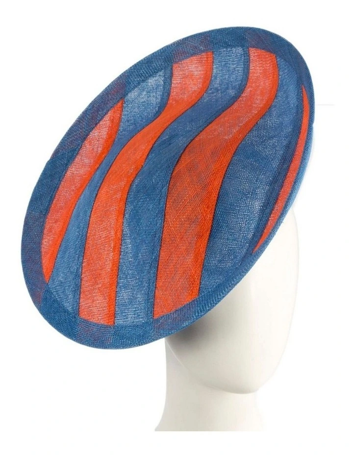Max Alexander MA908BLOR navy and orange sinamay racing fascinator image 2