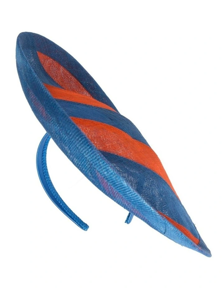 Max Alexander MA908BLOR navy and orange sinamay racing fascinator image 4