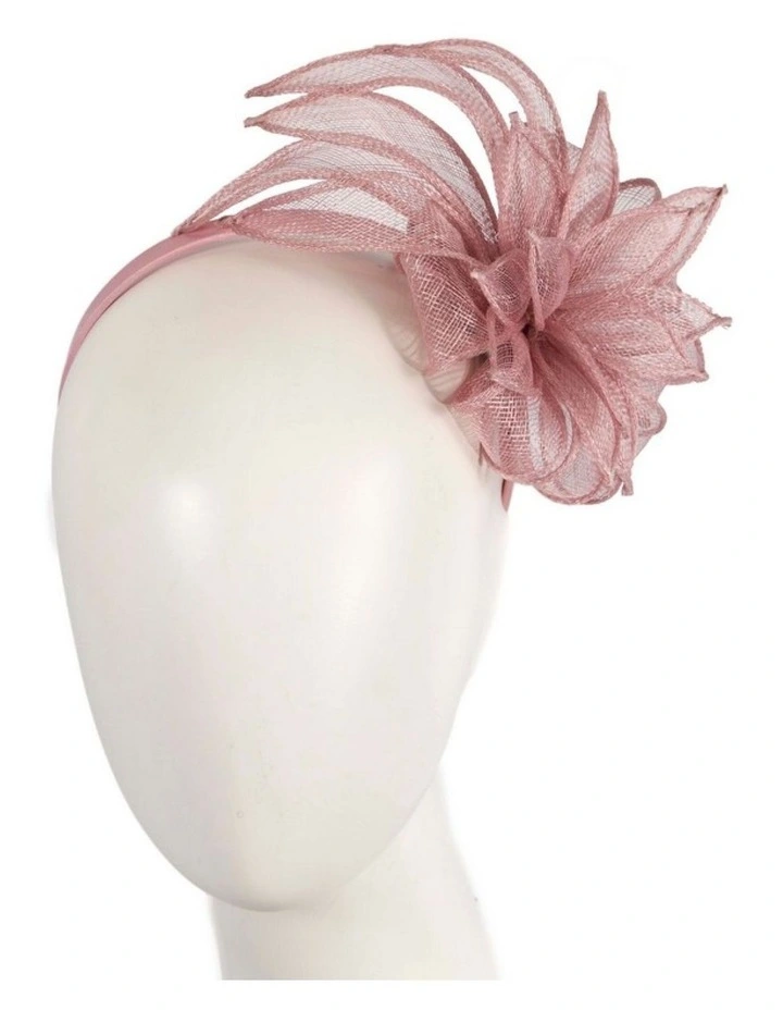 Max Alexander Dusty Pink Sinamay Flower Fascinator MA948DP image 2