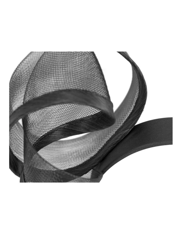Sculptured black racing fascinator by Fillies Collection S246B image 3