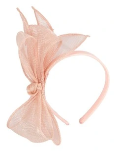 Max Alexander blush sinamay bow fascinator MA950BLSH