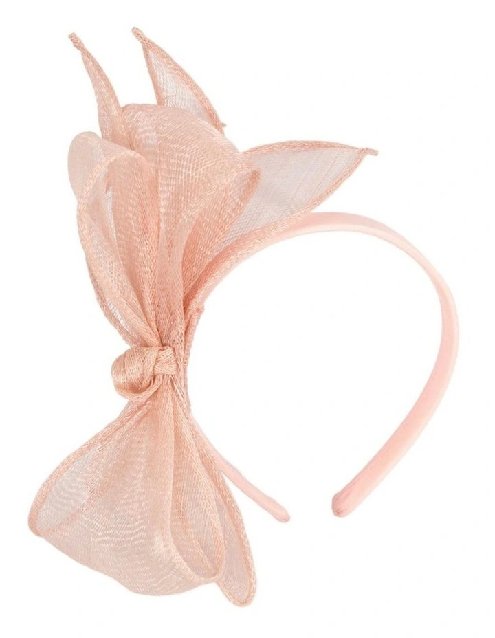 Max Alexander blush sinamay bow fascinator MA950BLSH image 1