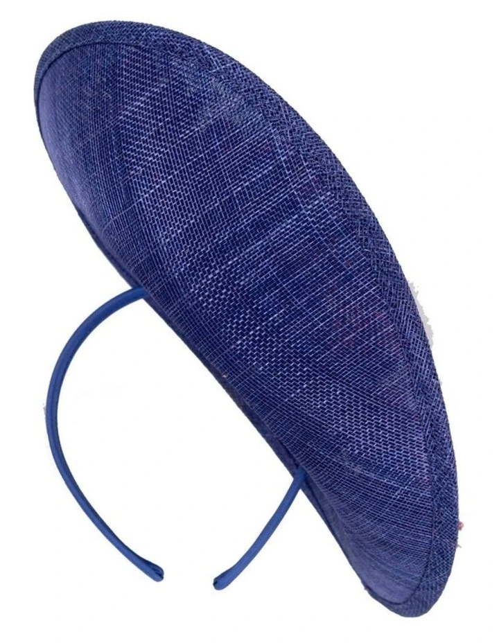 Max Alexander large navy and coral sinamay fascinator MA906RBC image 4