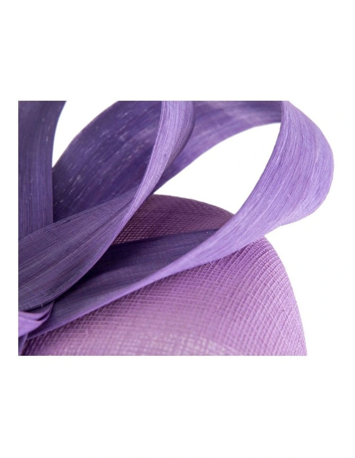 Lilac Pillbox Fascinator with Silk Abaca Bow by Fillies Collection S348LI image 5