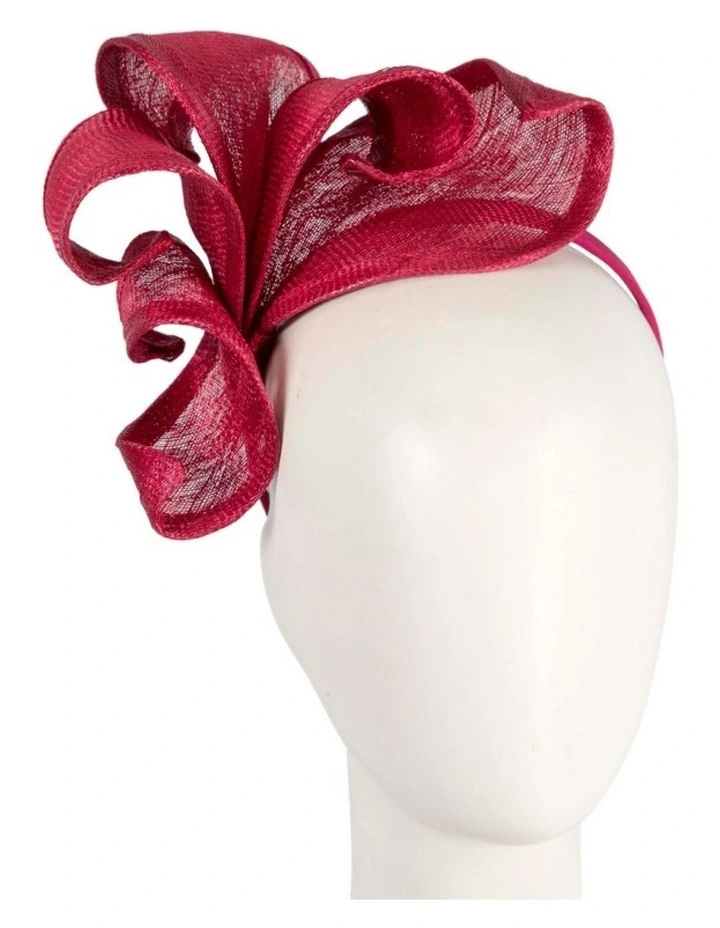 Max Alexander MA938R Red Sinamay Flame Racing Fascinator image 2