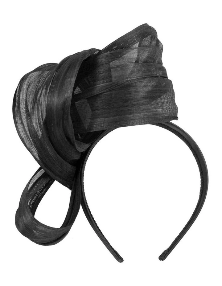 Fillies Collection Black Silk Abaca Sculptural Bow Fascinator S347B image 4