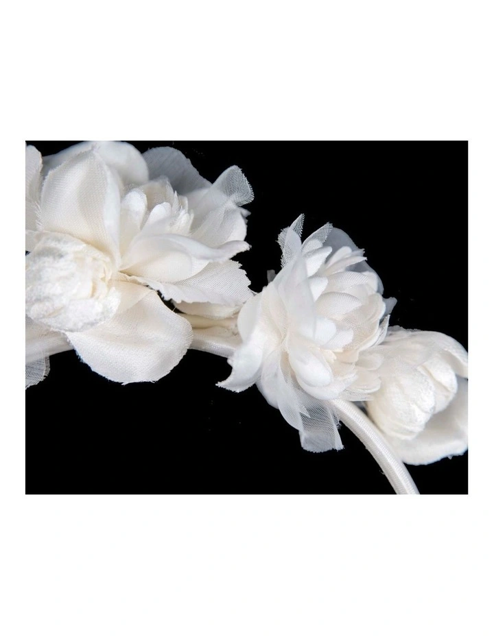 Max Alexander cream flower headband MA981C image 3
