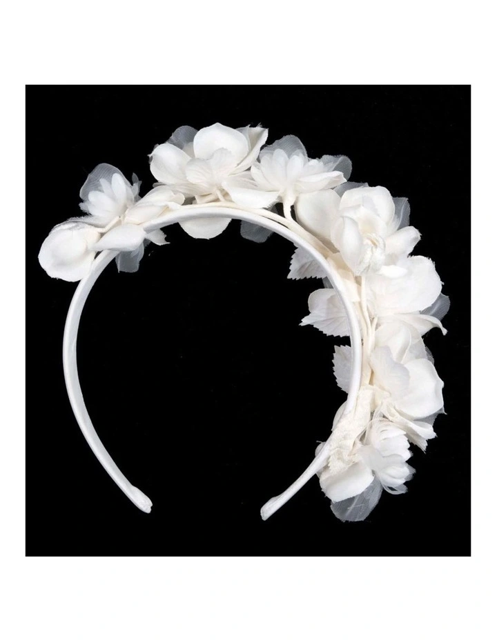 Max Alexander cream flower headband MA981C image 4