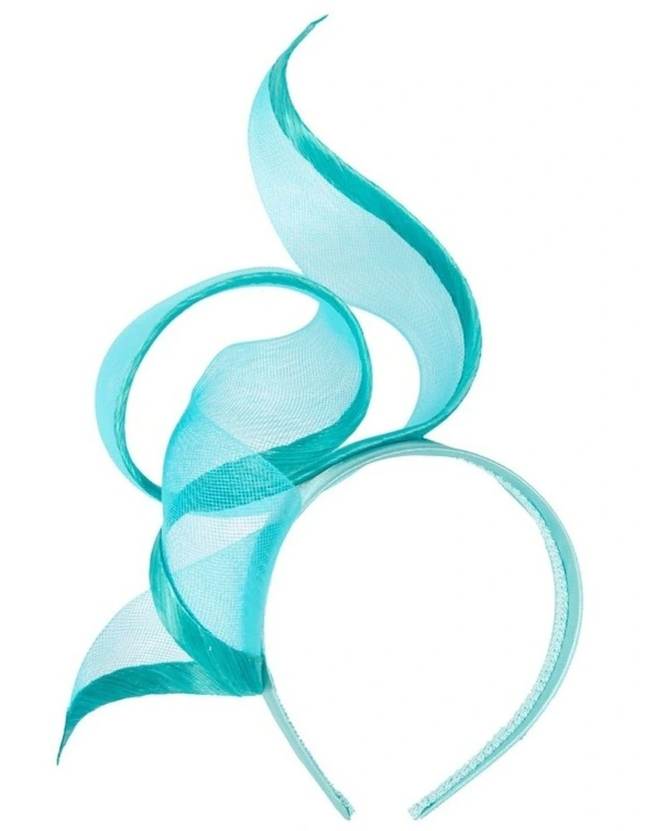 Fillies Collection sculptured turquoise racing fascinator S246T image 1
