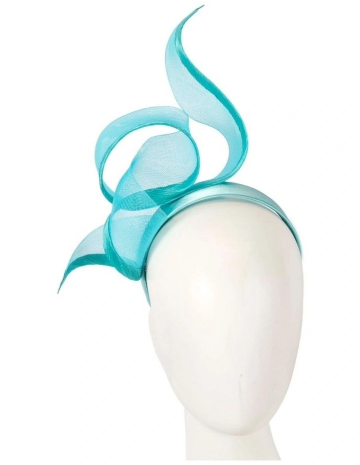 Fillies Collection sculptured turquoise racing fascinator S246T image 2