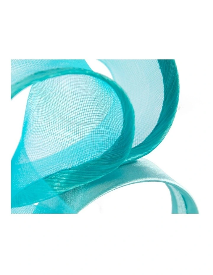 Fillies Collection sculptured turquoise racing fascinator S246T image 3