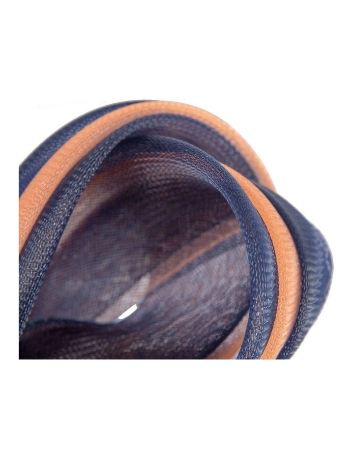 Fillies Collection navy and nude crinoline bow fascinator S327NANU image 3