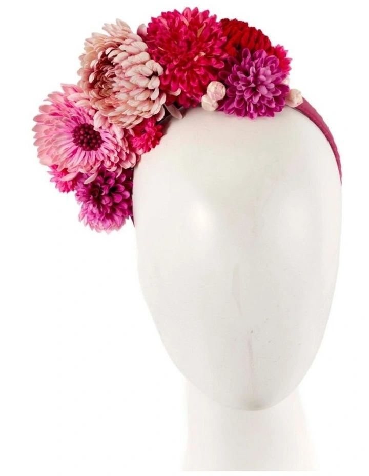 Max Alexander Multi-tone Fuchsia Flower Fascinator Headband MA910F image 2
