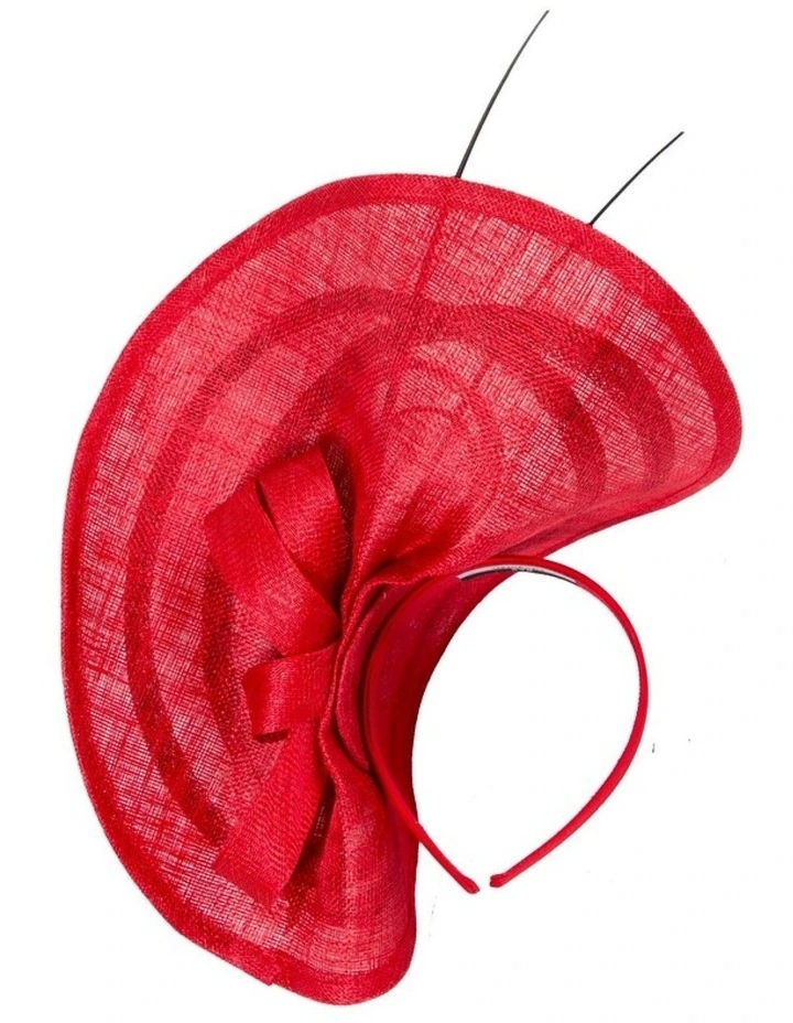 Max Alexander MA961R large red and black sinamay fascinator image 4