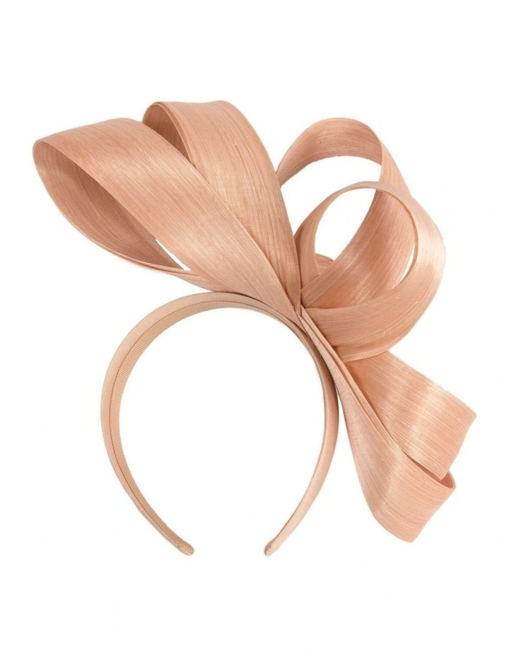 Fillies Collection nude silk abaca loops racing fascinator S344NU image 4
