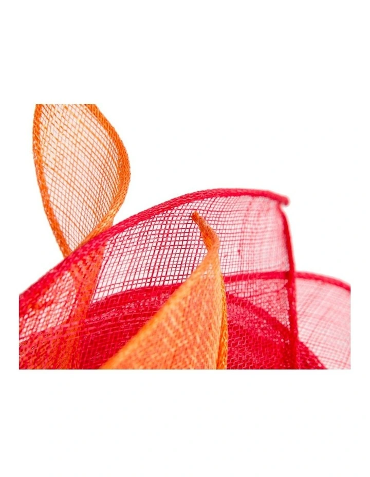 Max Alexander Red & Orange sinamay pillbox fascinator MA967RO image 5