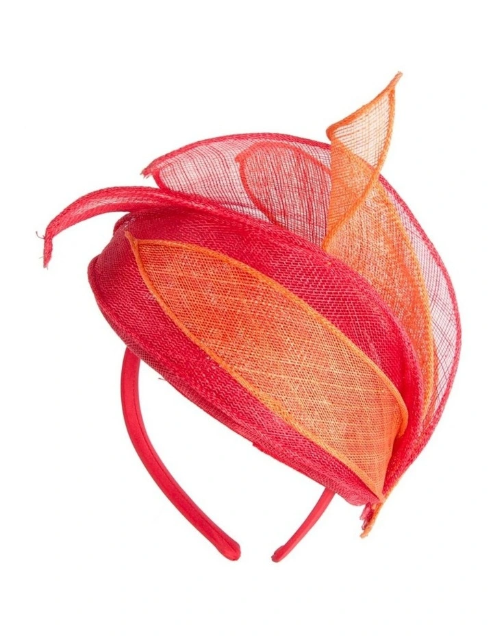 Max Alexander Red & Orange sinamay pillbox fascinator MA967RO image 6