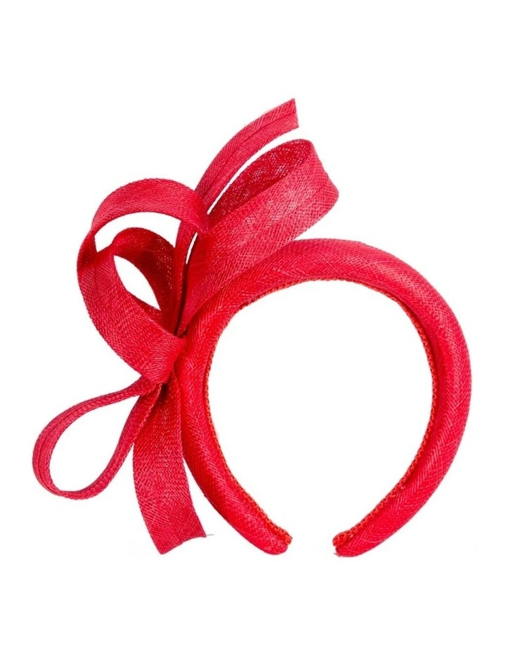 Max Alexander sculpted red sinamay bow headband MA976R image 1