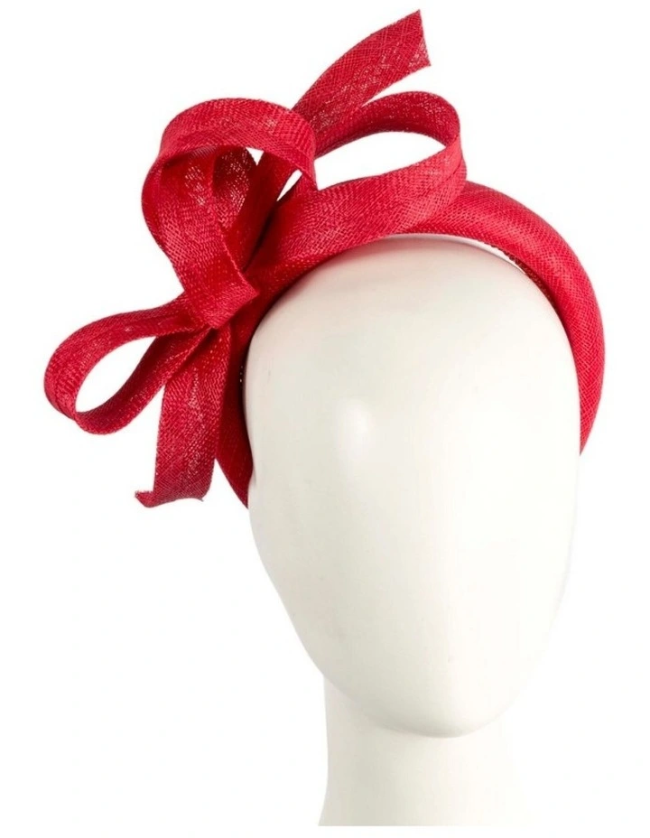 Max Alexander sculpted red sinamay bow headband MA976R image 2