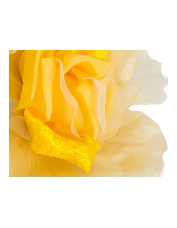 Fillies Collection large yellow silk flower fascinator S260Y image 3