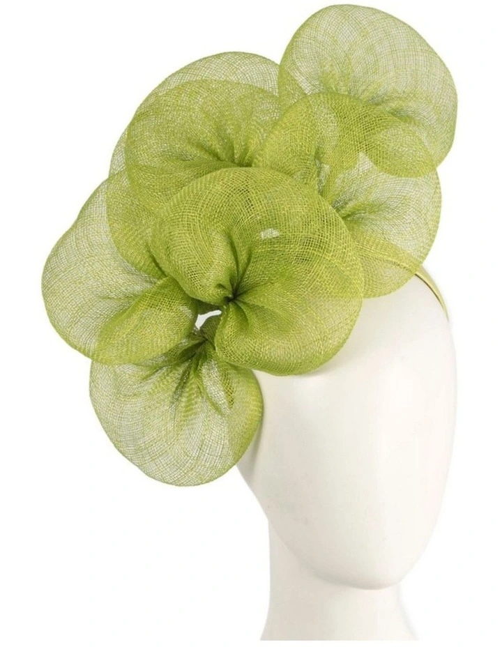 Max Alexander lime green sinamay flower fascinator MA918LM image 2