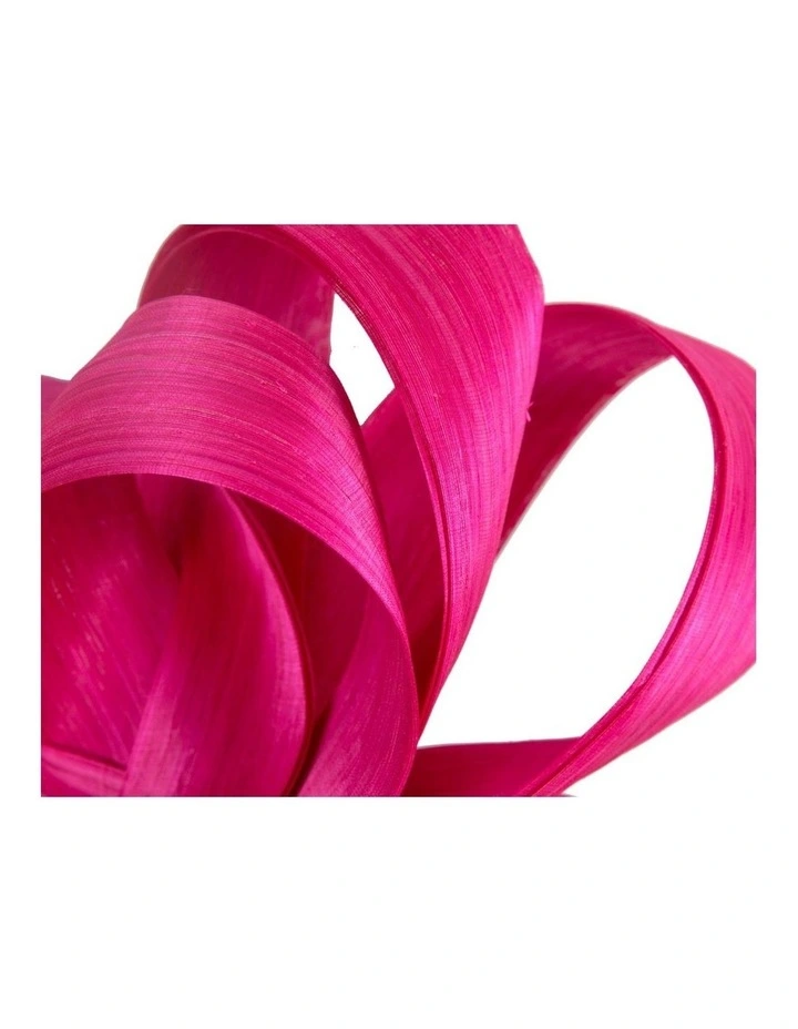 Hot Pink Silk Abaca Loops Racing Fascinator by Fillies Collection S344HP image 3