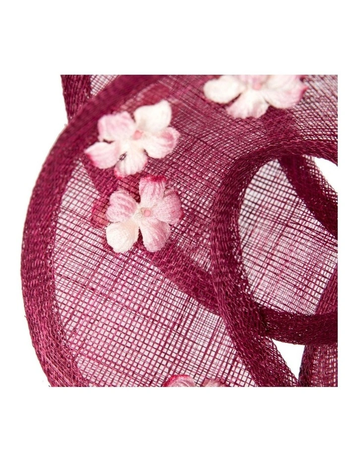 Max Alexander wine sinamay fascinator MA964W image 3