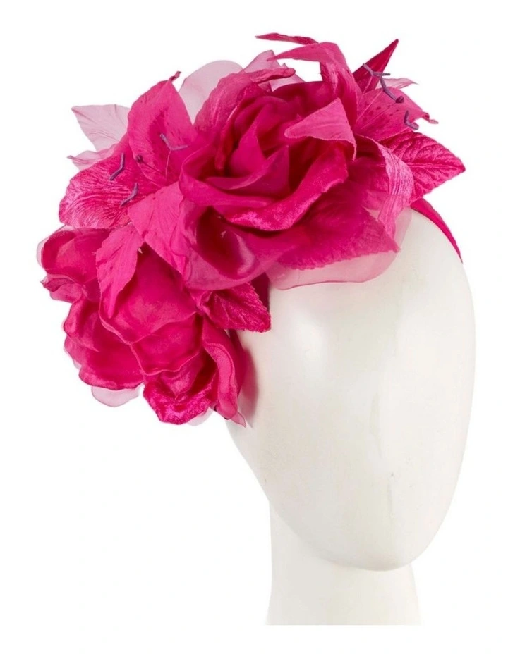 Max Alexander Large Fuchsia Flower Fascinator MA905F image 2