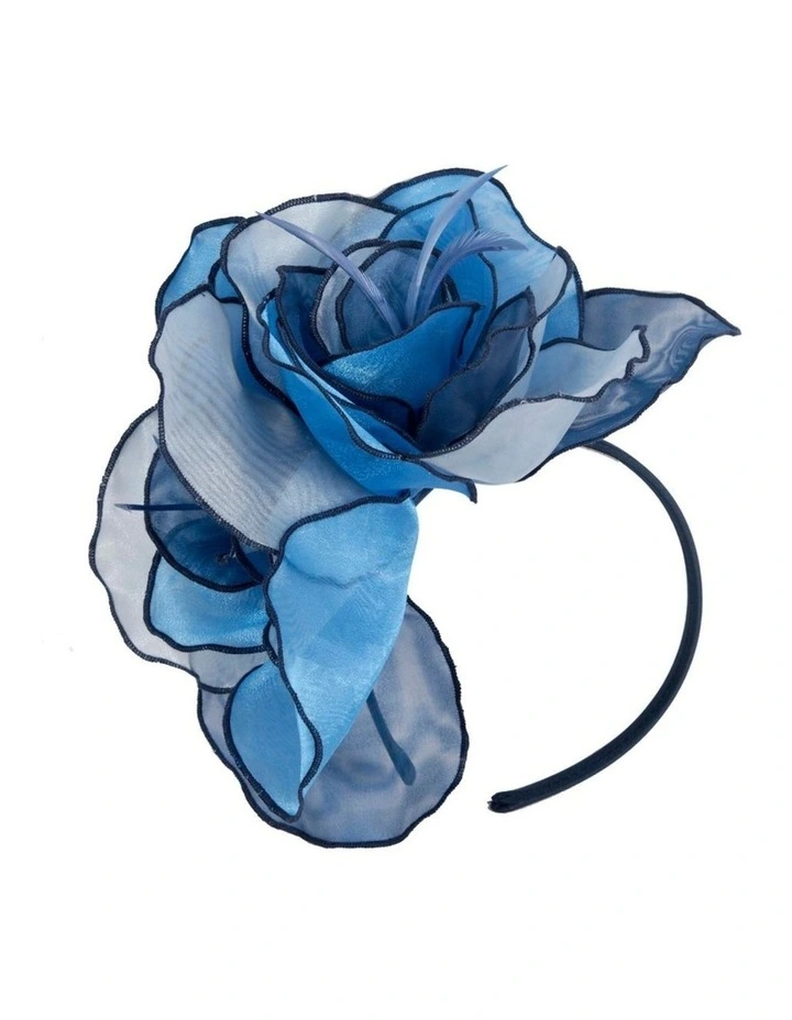Max Alexander Blue Organza Flower Fascinator MA983BL image 1