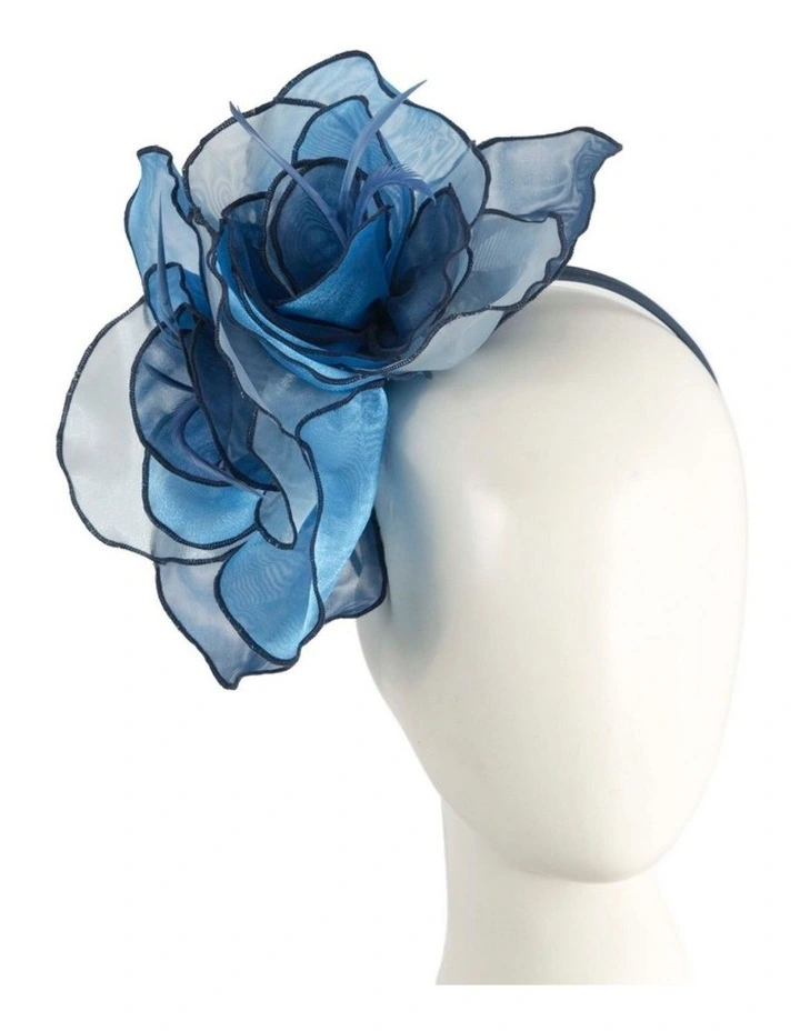 Max Alexander Blue Organza Flower Fascinator MA983BL image 2
