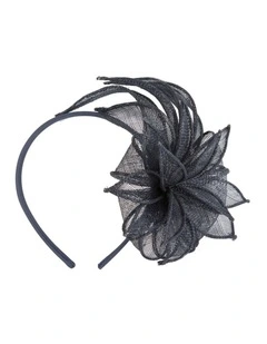 Max Alexander navy sinamay flower fascinator MA948N