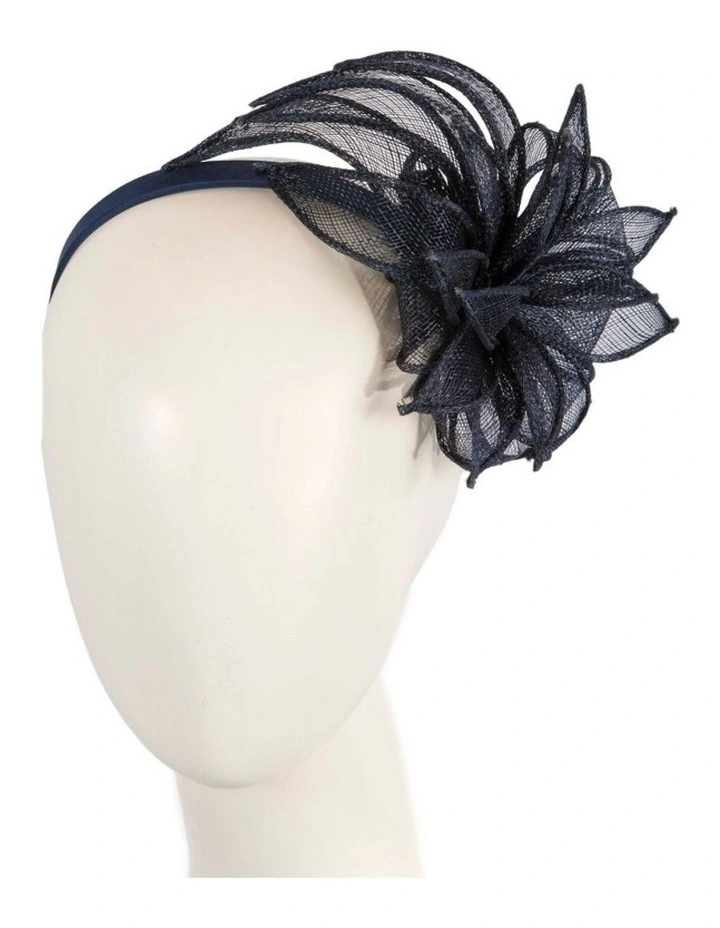 Max Alexander navy sinamay flower fascinator MA948N image 2