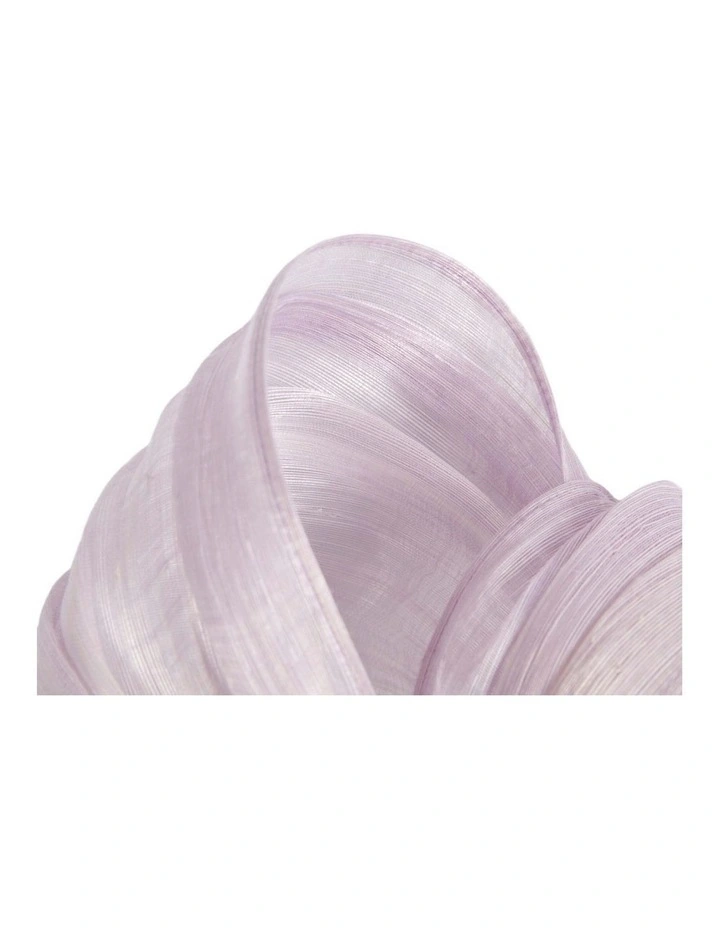 Light Lilac Silk Abaca Fascinator with Sculptural Bow by Fillies Collection S347LLI image 3